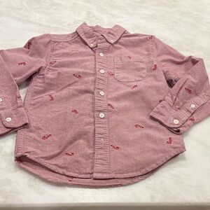 Kids Shirt with Embroidered Candy Canes Details